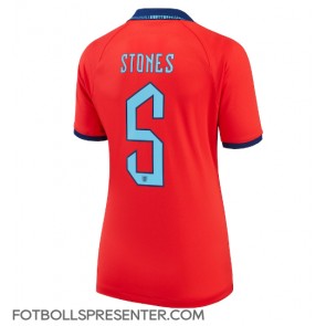 England John Stones #5 Borta Matchtröja Dam VM 2022 Kortärmad